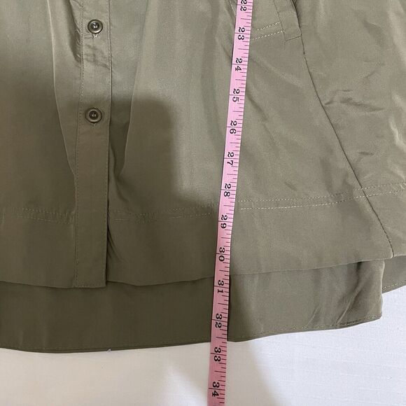 ECI New York Short Sleeve Dress Utility High Low Size XL Olive NWT - Picture 8 of 8